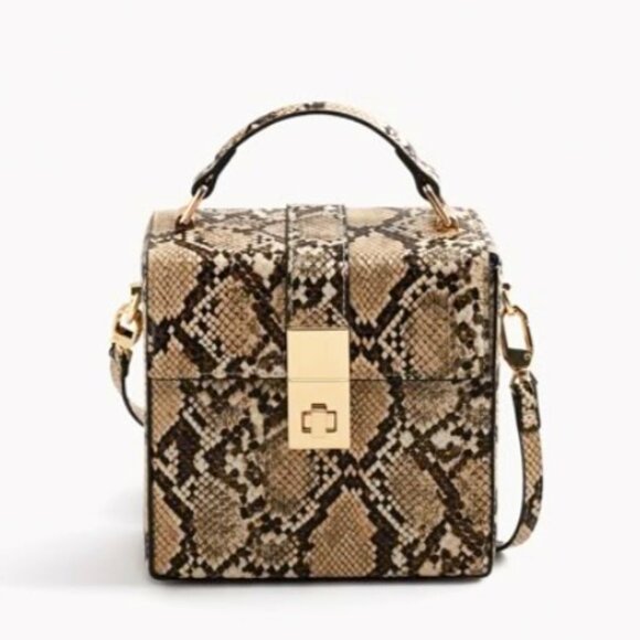 NWT Mango Crossbody Snake Print Bag With Shoulder Strap - Picture 2 of 12